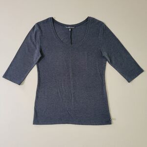 Victoria's Secret Gray Scoop-neck 3/4 Sleeve T-Shirt